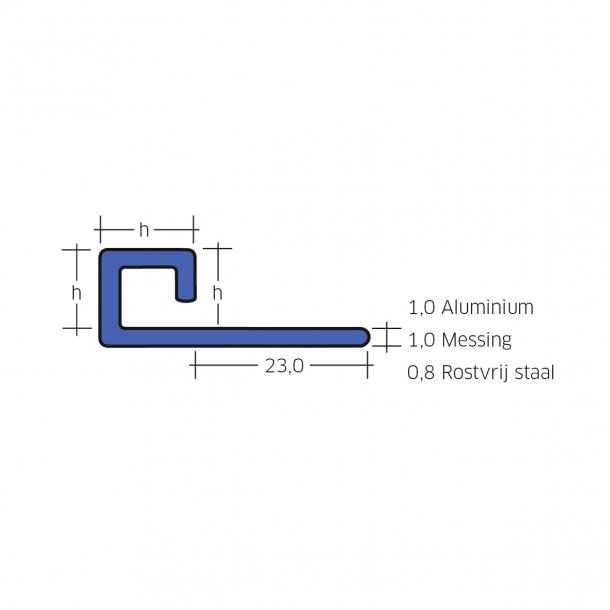 BLANKE CUBELINE (Aluminium & Messing & Rostvrij staal)